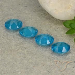 Pedras preciosas de Apatita Azul médio natural de 1.48 ct, oval, VS