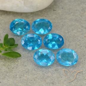 Pedras preciosas de Apatita Azul médio natural de 1.90 ct, oval, VS