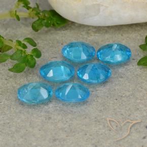 Pedras preciosas de Apatita Azul natural de 1.84 ct, oval, VS