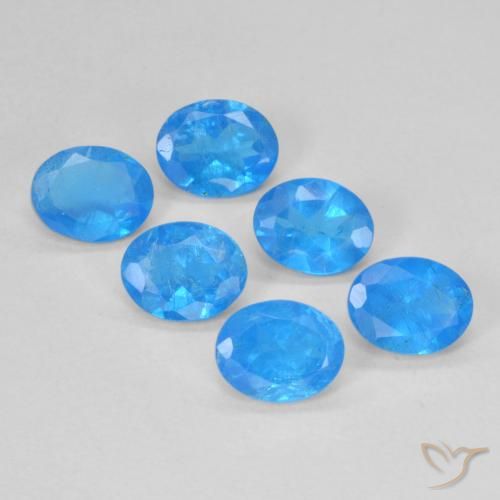 1.98ctw Natural Azure Profundo Apatita, oval, VS