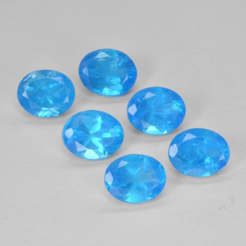 Pedras preciosas de apatita azul natural de 2,62 ct, corte oval, VS