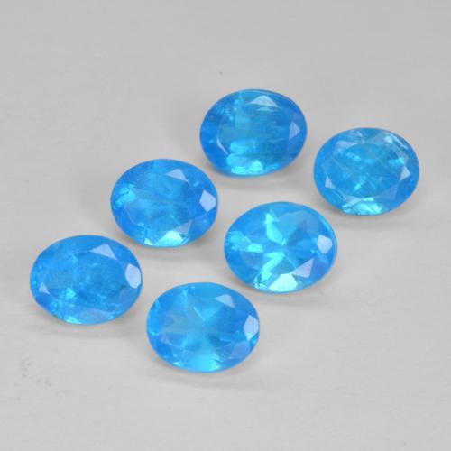 Pedras preciosas de apatita azul natural de 2,62 ct, corte oval, VS