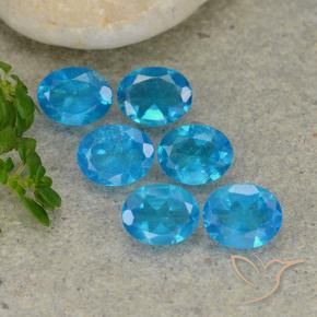 Pedras preciosas de Apatita Azul médio natural de 2.06 ct, oval, VS