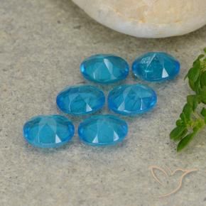 Pedras preciosas de Apatita Azul médio natural de 2.06 ct, oval, VS