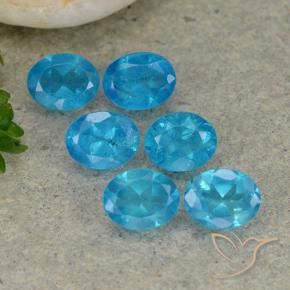 Pedras preciosas de Apatita Azul natural de 2.23 ct, oval, VS