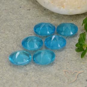 Pedras preciosas de Apatita Azul natural de 2.23 ct, oval, VS