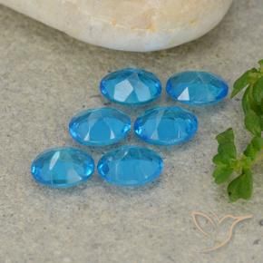 Pedras preciosas de Apatita Azul médio natural de 1.97 ct, oval, VS