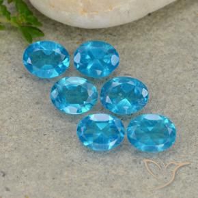 Pedras preciosas de Apatita Azul médio natural de 2.03 ct, oval, VS