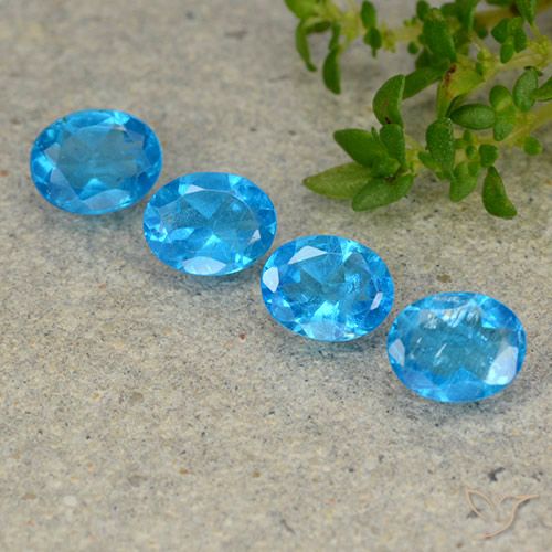 1.23ctw Natural Azul Azul Apatita, oval, VS