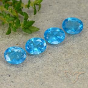 Pedras preciosas de Apatita Azul Azul natural de 1.23 ct, oval, VS