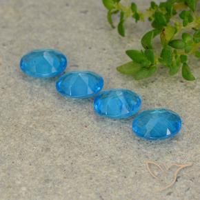 Pedras preciosas de Apatita Azul Azul natural de 1.23 ct, oval, VS