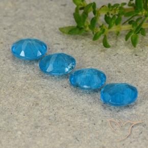 Pedras preciosas de Apatita Azul médio natural de 1.38 ct, oval, VS