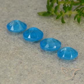 Pedras preciosas de Apatita Azul Azure Intenso natural de 1.62 ct, oval, VS
