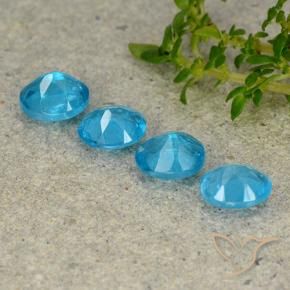 Pedras preciosas de Apatita Azul médio natural de 1.57 ct, oval, VS