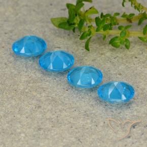 Pedras preciosas de Apatita Azul médio natural de 1.37 ct, oval, VS