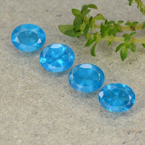 1.69ctw Natural Azure Profundo Apatita, oval, VS