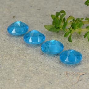 Pedras preciosas de Apatita Azul médio natural de 1.66 ct, oval, VS