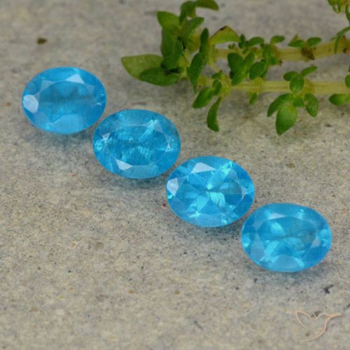 1.60ctw Natural Azul médio Apatita, oval, VS