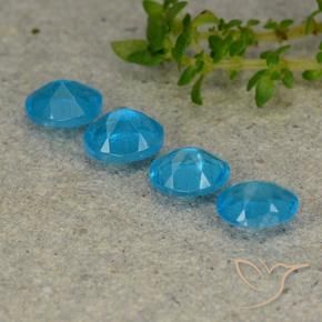 Pedras preciosas de Apatita Azul médio natural de 1.60 ct, oval, VS