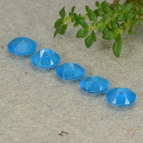 Pedras preciosas de Apatita Azul médio natural de 2.02 ct, oval, VS