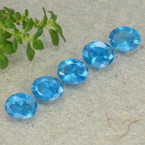 Pedras preciosas de Apatita Azul natural de 1.74 ct, oval, VS