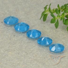 Pedras preciosas de Apatita Azul natural de 1.74 ct, oval, VS