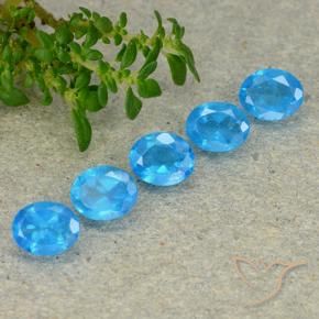 Pedras preciosas de Apatita Azul natural de 1.90 ct, oval, VS
