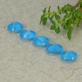 Pedras preciosas de Apatita Azul natural de 1.64 ct, oval, VS