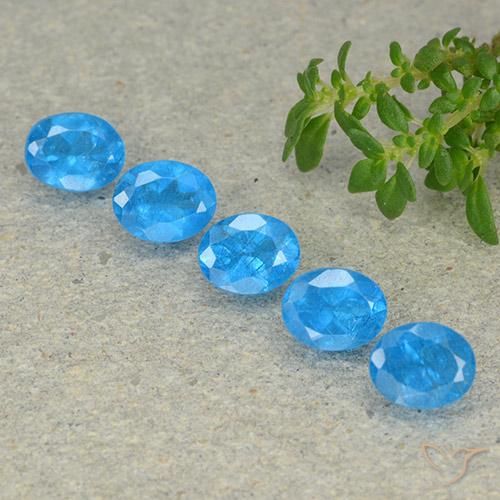 2.09ctw Natural Azul bebê profundo Apatita, oval, VS