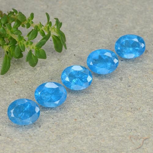 Pedras preciosas de Apatita Azul bebê profundo natural de 2.09 ct, oval, VS