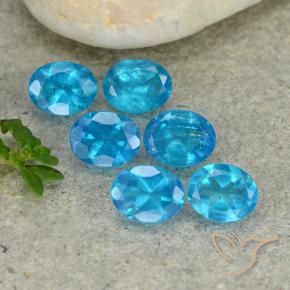 Pedras preciosas de Apatita Azul elétrico natural de 2.15 ct, oval, VS