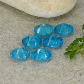 Pedras preciosas de Apatita Azul elétrico natural de 2.15 ct, oval, VS