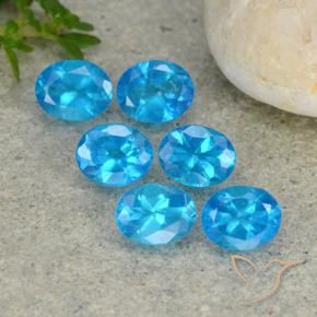 Pedras preciosas de apatita azul natural de 2,24 ct, corte oval, VS