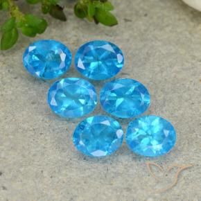 Pedras preciosas de Apatita Azul natural de 2.28 ct, oval, VS