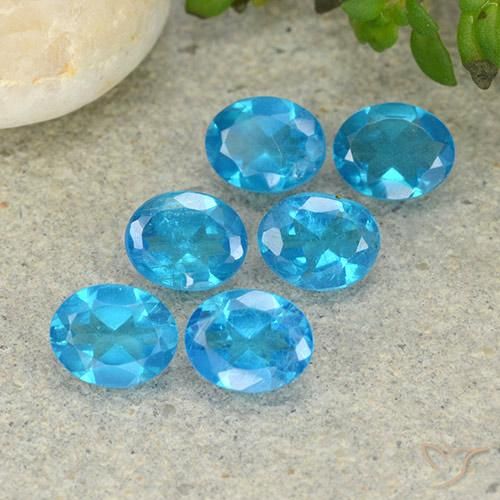 2.10ctw Natural Azul elétrico Apatita, oval, VS