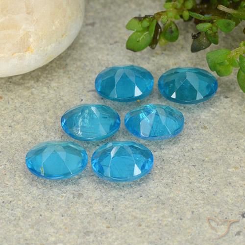 Pedras preciosas de Apatita Azul elétrico natural de 2.10 ct, oval, VS
