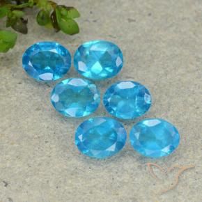 Pedras preciosas de Apatita Azul médio natural de 2.20 ct, oval, VS