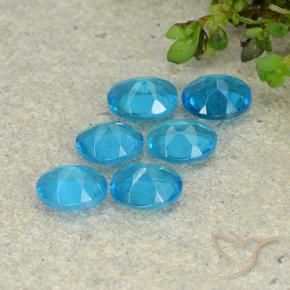 Pedras preciosas de Apatita Azul médio natural de 2.20 ct, oval, VS