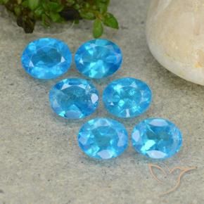 Pedras preciosas de Apatita Azul médio natural de 2.32 ct, oval, VS