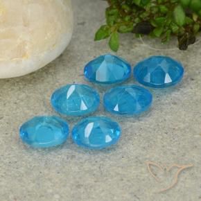 Pedras preciosas de Apatita Azul médio natural de 2.32 ct, oval, VS