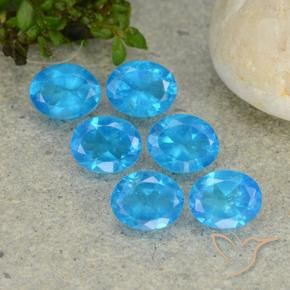 Pedras preciosas de Apatita Azul natural de 2.42 ct, oval, VS