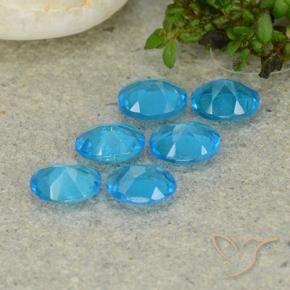 Pedras preciosas de Apatita Azul natural de 1.90 ct, oval, VS