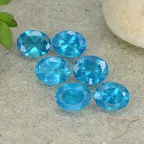 Pedras preciosas de Apatita Azul Aqua Profundo natural de 2.18 ct, oval, VS