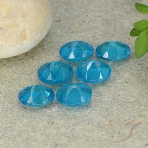 Pedras preciosas de Apatita Azul Aqua Profundo natural de 2.18 ct, oval, VS