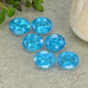 Pedras preciosas de Apatita Azul natural de 2.20 ct, oval, VS
