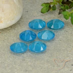 Pedras preciosas de Apatita Azul natural de 2.20 ct, oval, VS