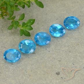 Pedras preciosas de Apatita Azure Profundo natural de 1.66 ct, oval, VS