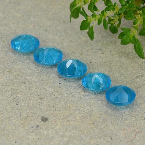 Pedras preciosas de Apatita Azul Azul natural de 1.87 ct, oval, VS
