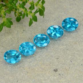 Pedras preciosas de Apatita Azul médio natural de 1.81 ct, Corte Oval, VS