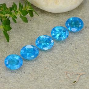 Pedras preciosas de Apatita azul intenso natural de 2.01 ct, oval, VS
